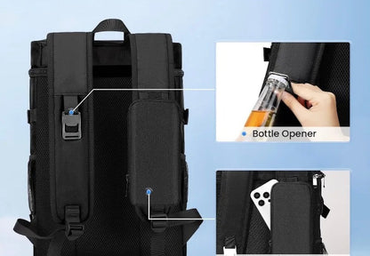 sac a dos isotherme homme avec ouvre-bouteille et pochette cellulaire
