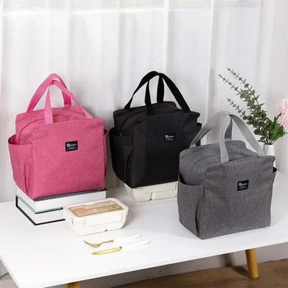 Sac à repas isotherme en rose, noir ou gris