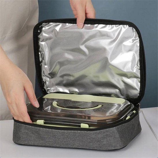 Sac à repas isotherme noir ouvert