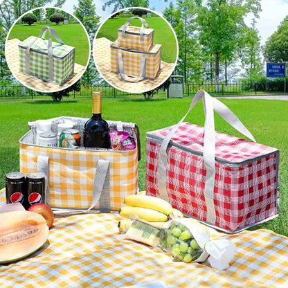 Sac isotherme en rouge ou en jaune repas dehors