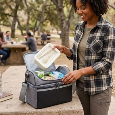 Sac isotherme repas avec grande ouverture