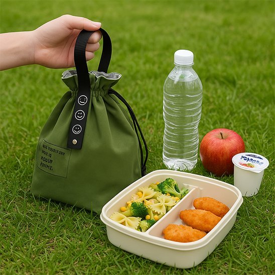 sac isotherme repas et lunch sur pelouse