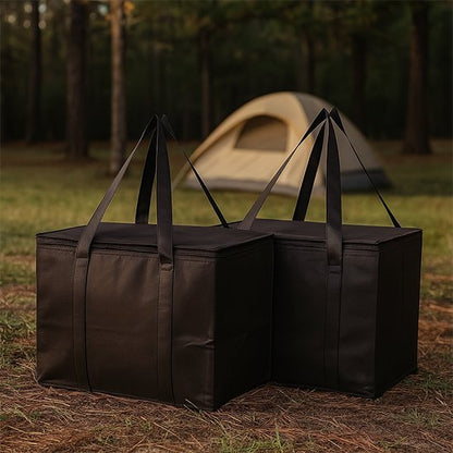 Sacs repas isothermes noirs tente camping