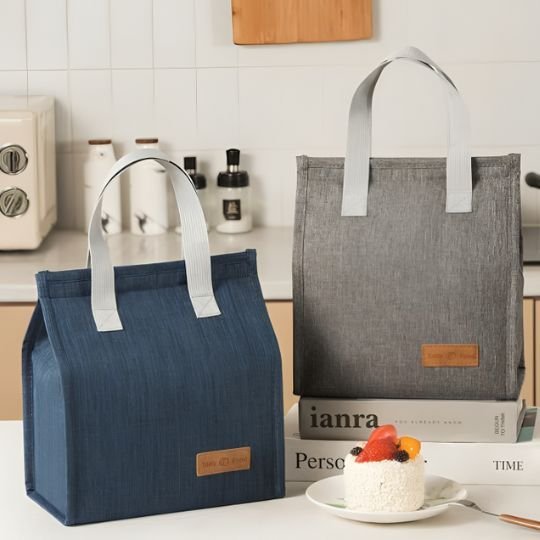 Sacs isothermes repas femme bleu et gris