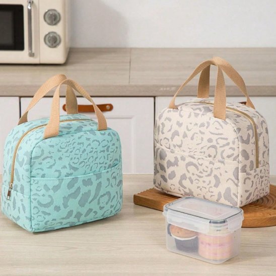 sacs repas isothermes femme turquoise et beige