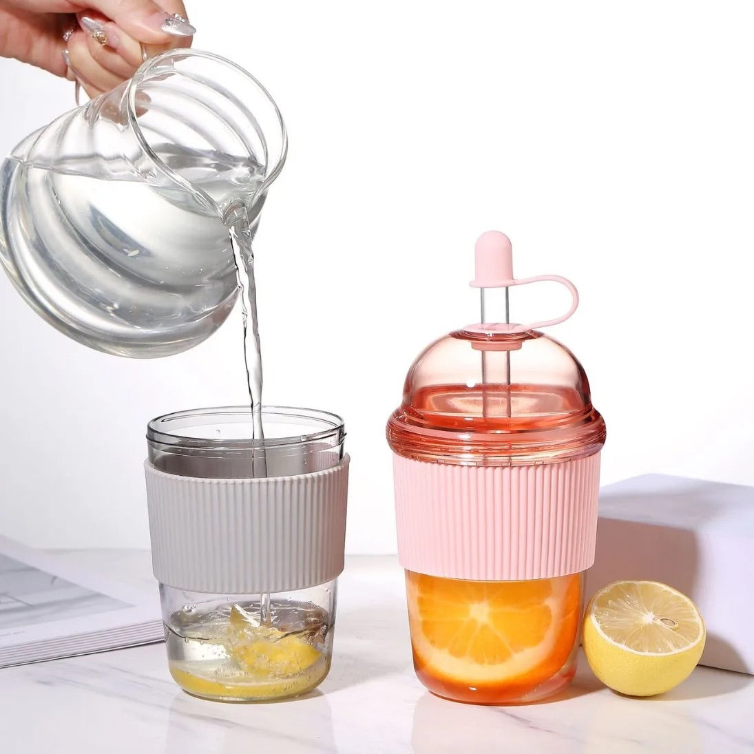 verse eau gobelets réutilisables
